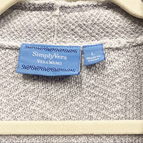 Simply Vera Vera Wang Silver Knit Sweater - Picture 2 of 6